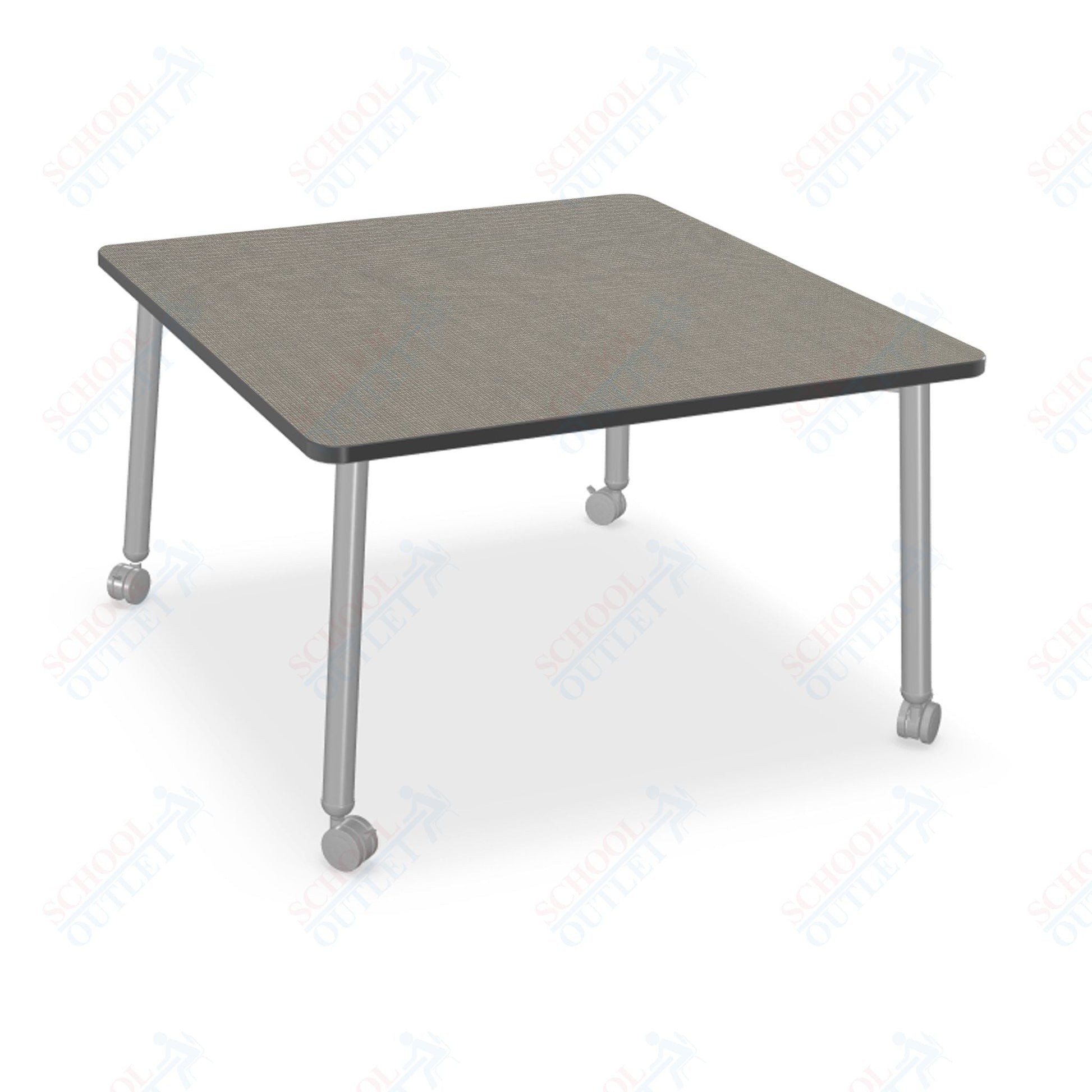 Mooreco Akt Table – 48" Square, Laminate Top, Fixed Height Available in 29"H, 36"H, or 42"H - SchoolOutlet