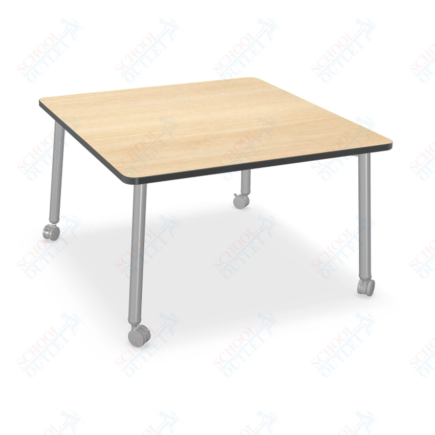 Mooreco Akt Table – 48" Square, Laminate Top, Fixed Height Available in 29"H, 36"H, or 42"H - SchoolOutlet