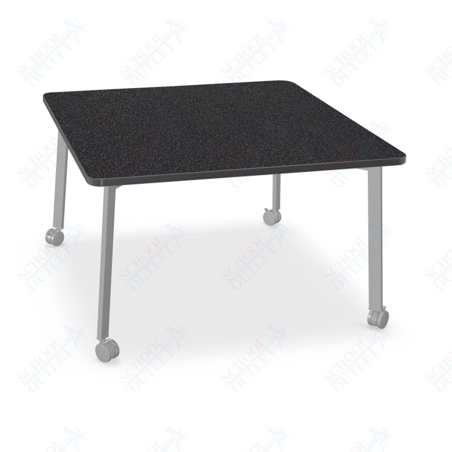 Mooreco Akt Table – 48" Square, Laminate Top, Fixed Height Available in 29"H, 36"H, or 42"H - SchoolOutlet