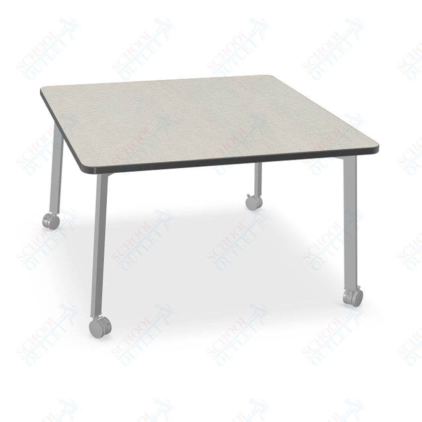 Mooreco Akt Table – 48" Square, Laminate Top, Fixed Height Available in 29"H, 36"H, or 42"H - SchoolOutlet