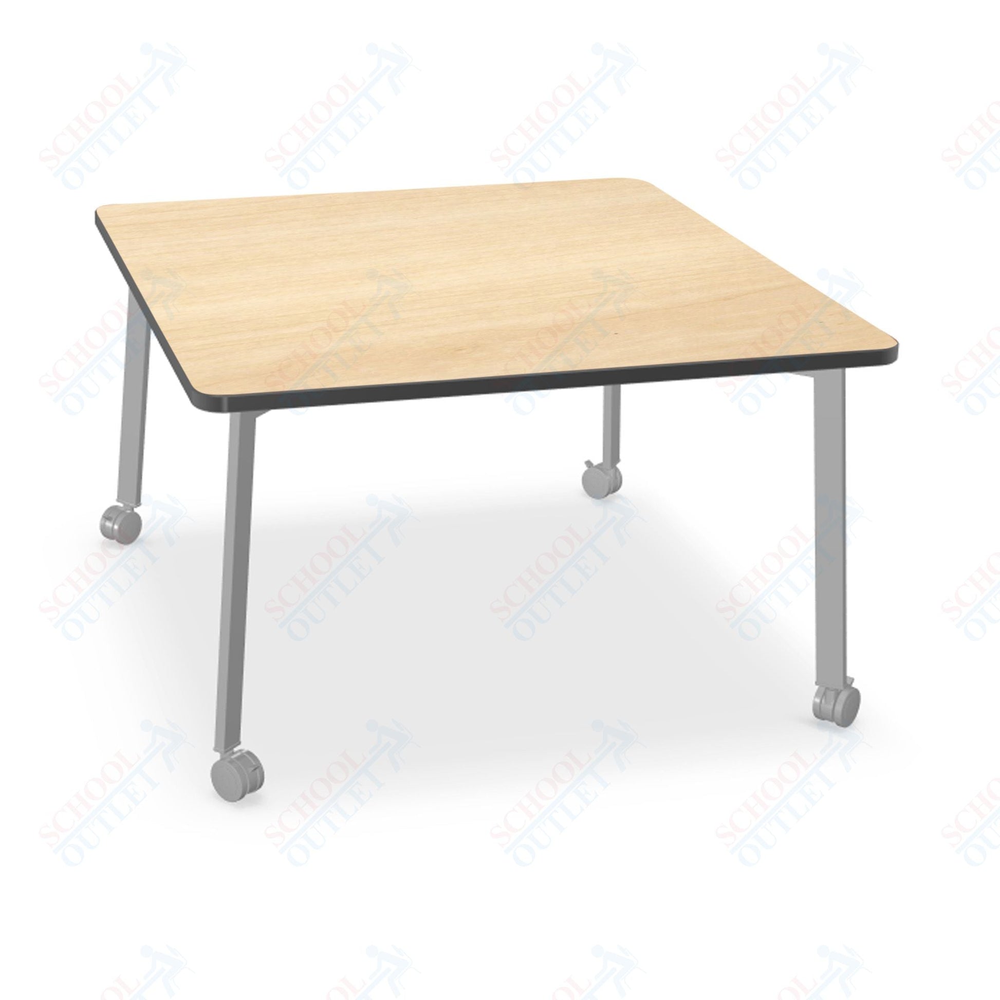 Mooreco Akt Table – 48" Square, Laminate Top, Fixed Height Available in 29"H, 36"H, or 42"H - SchoolOutlet