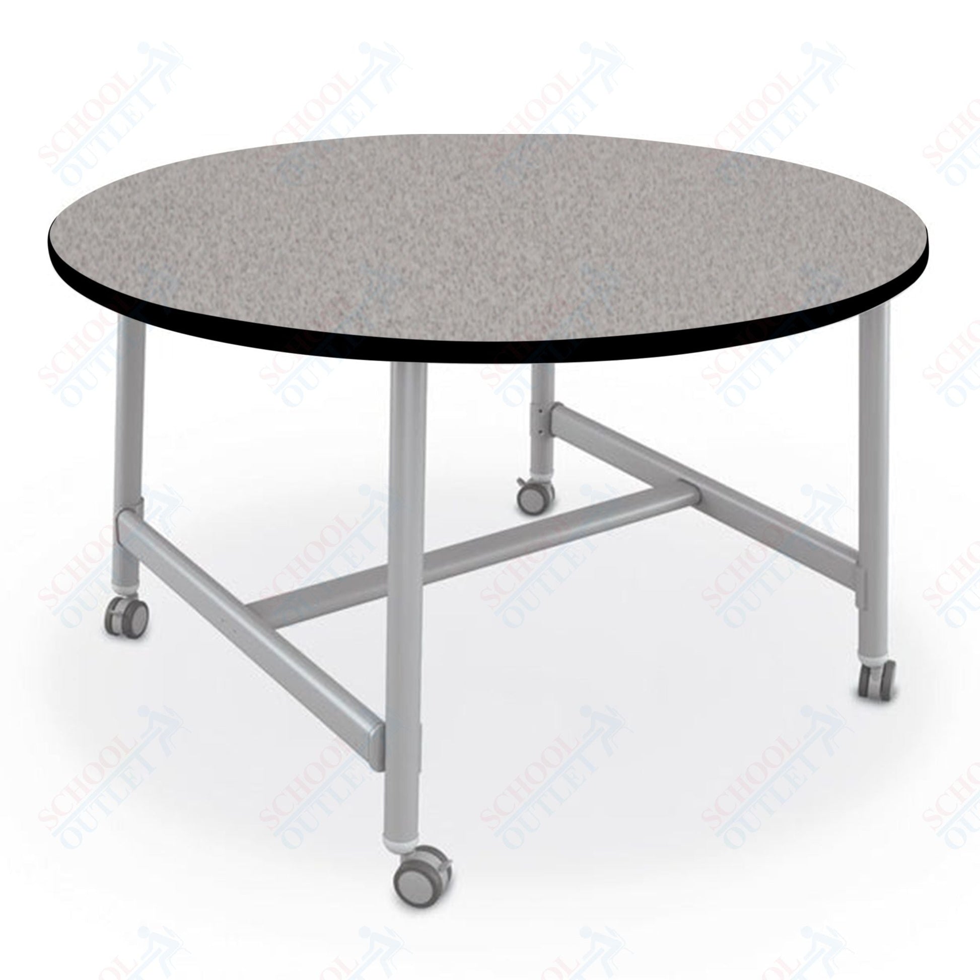 Mooreco Akt Table – 60" Round, Laminate Top, Fixed Height Available in 29"H, 36"H, or 42"H - SchoolOutlet