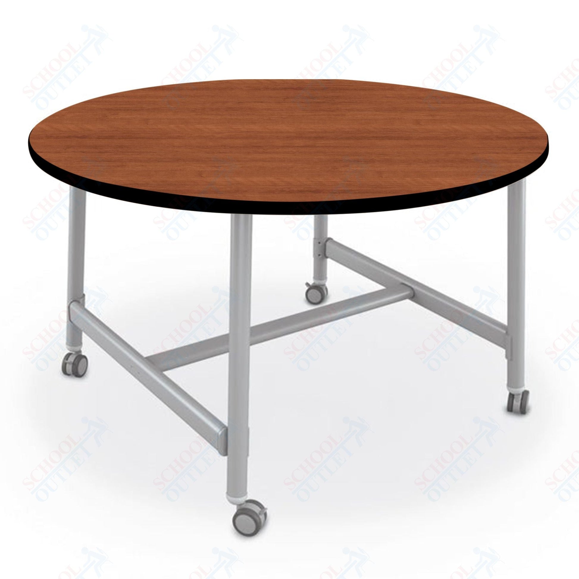 Mooreco Akt Table – 60" Round, Laminate Top, Fixed Height Available in 29"H, 36"H, or 42"H - SchoolOutlet