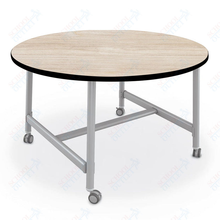 Mooreco Akt Table – 60" Round, Laminate Top, Fixed Height Available in 29"H, 36"H, or 42"H - SchoolOutlet