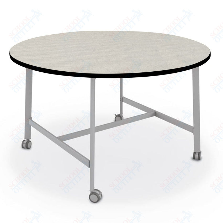 Mooreco Akt Table – 60" Round, Laminate Top, Fixed Height Available in 29"H, 36"H, or 42"H - SchoolOutlet