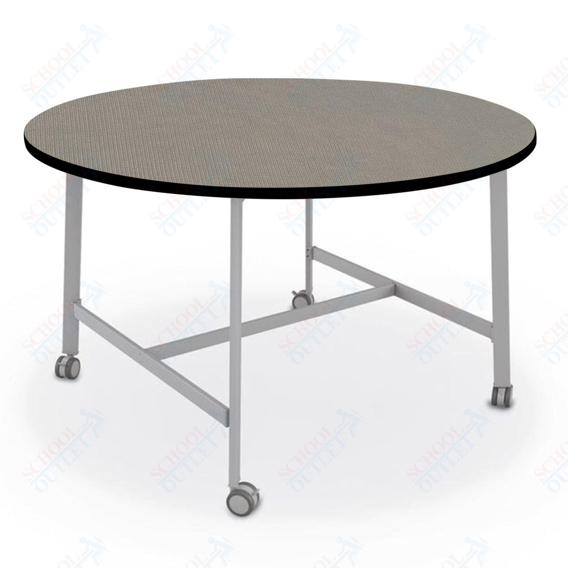 Mooreco Akt Table – 60" Round, Laminate Top, Fixed Height Available in 29"H, 36"H, or 42"H - SchoolOutlet