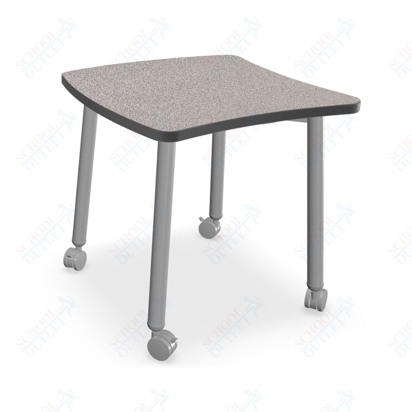 Mooreco Akt Table – Wavy Square, Laminate Top, Fixed Height Available in 29"H, 36"H, or 42"H - SchoolOutlet