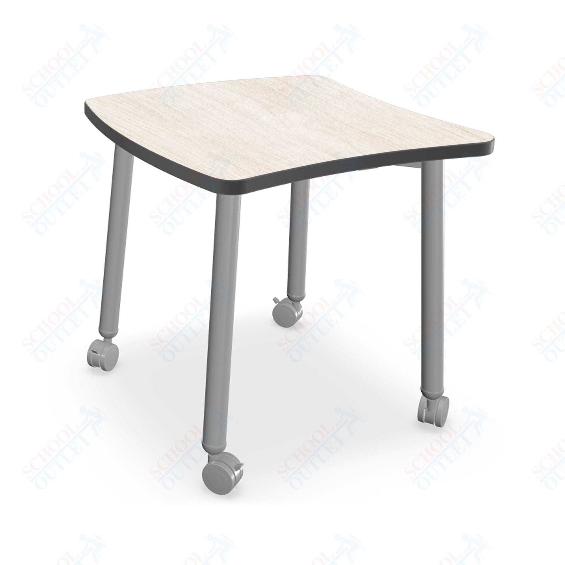 Mooreco Akt Table – Wavy Square, Laminate Top, Fixed Height Available in 29"H, 36"H, or 42"H - SchoolOutlet