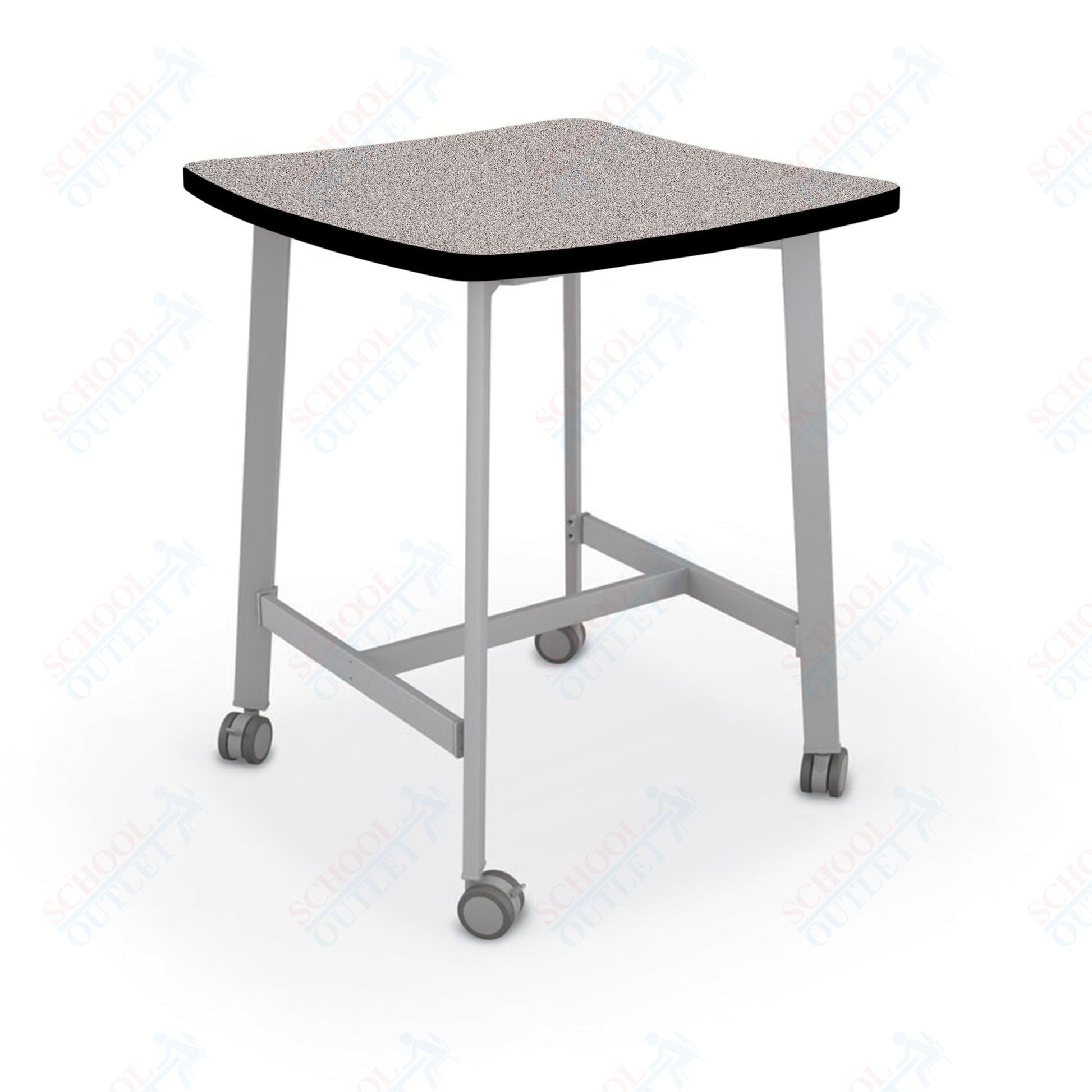 Mooreco Akt Table – Wavy Square, Laminate Top, Fixed Height Available in 29"H, 36"H, or 42"H - SchoolOutlet