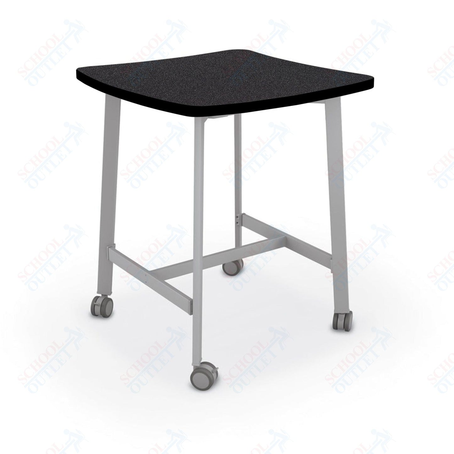 Mooreco Akt Table – Wavy Square, Laminate Top, Fixed Height Available in 29"H, 36"H, or 42"H - SchoolOutlet