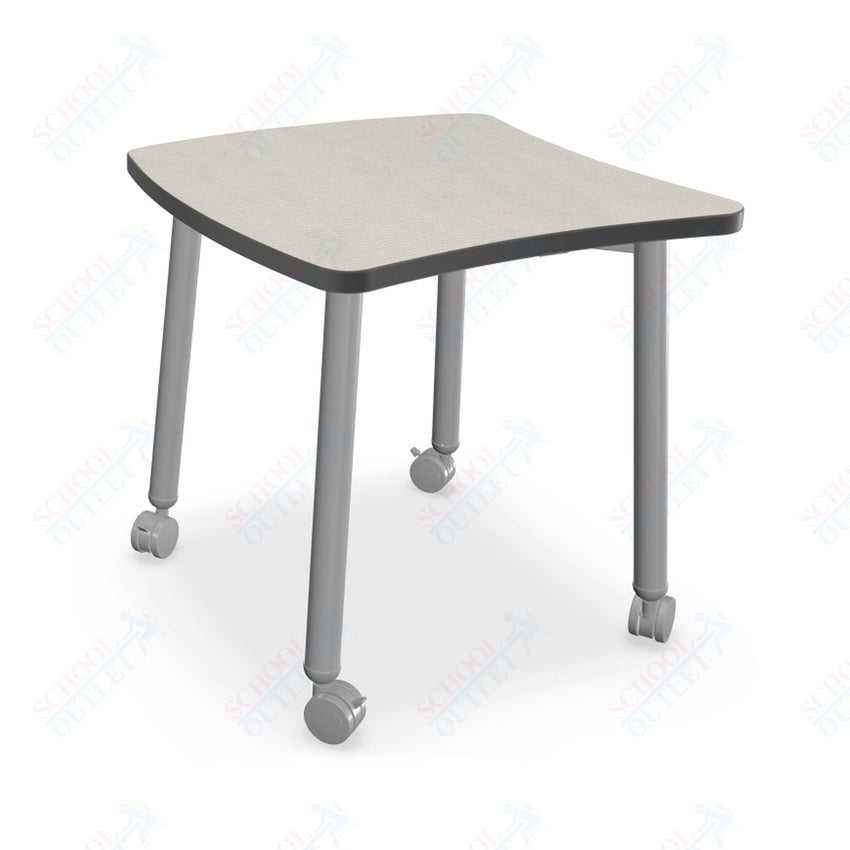 Mooreco Akt Table – Wavy Square, Laminate Top, Fixed Height Available in 29"H, 36"H, or 42"H - SchoolOutlet