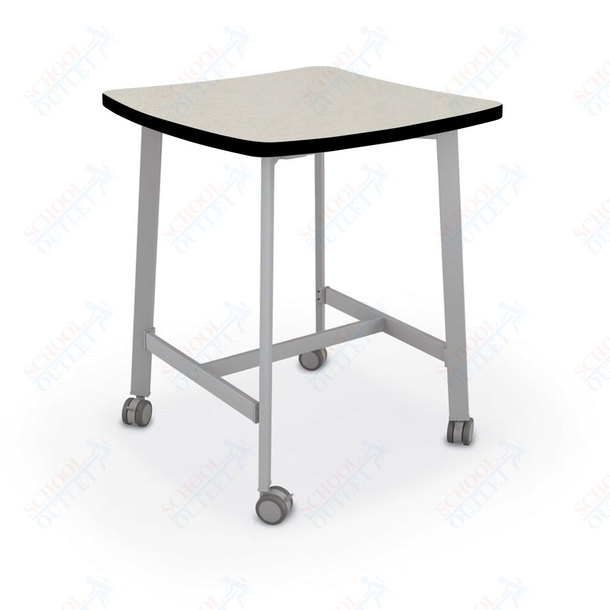 Mooreco Akt Table – Wavy Square, Laminate Top, Fixed Height Available in 29"H, 36"H, or 42"H - SchoolOutlet