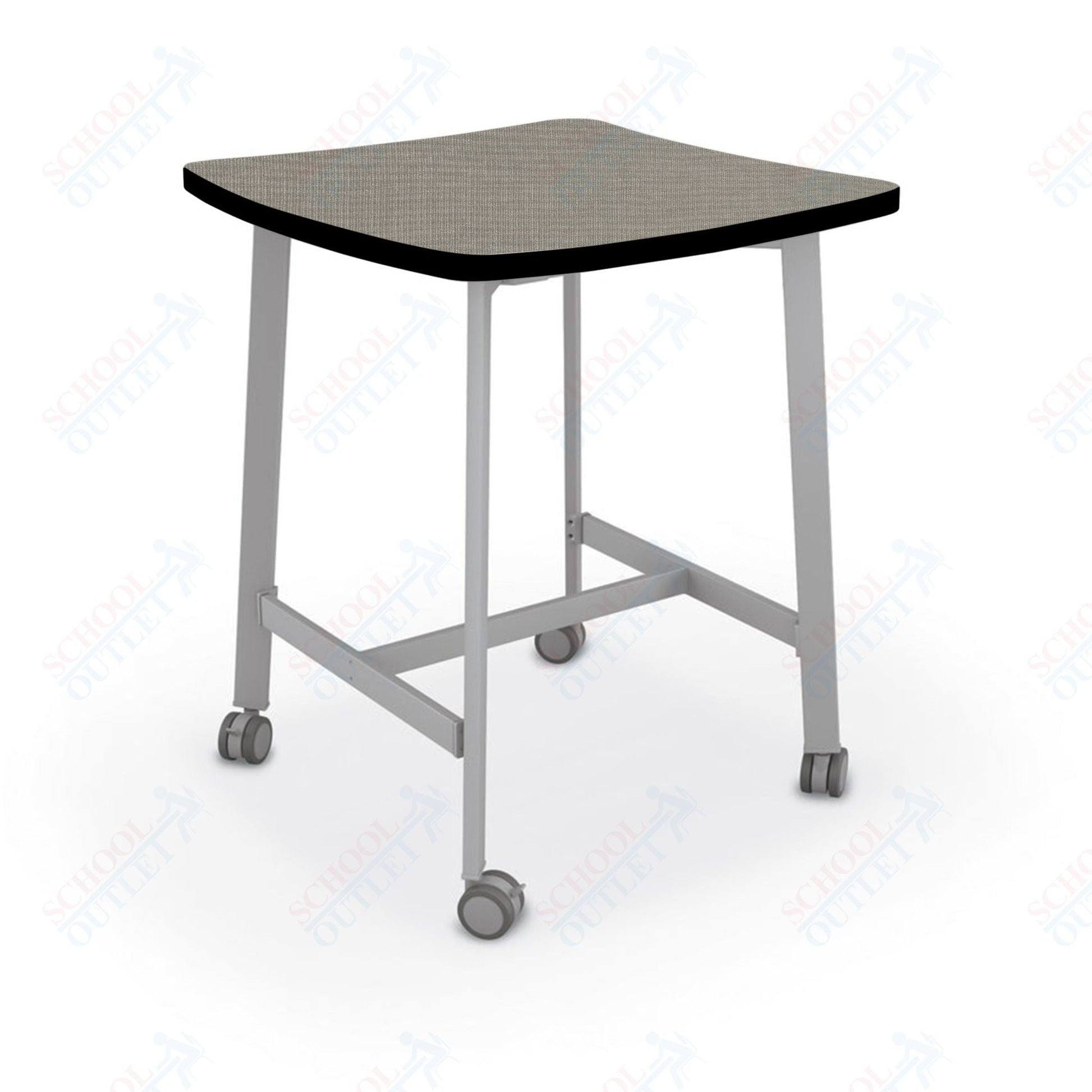 Mooreco Akt Table – Wavy Square, Laminate Top, Fixed Height Available in 29"H, 36"H, or 42"H - SchoolOutlet