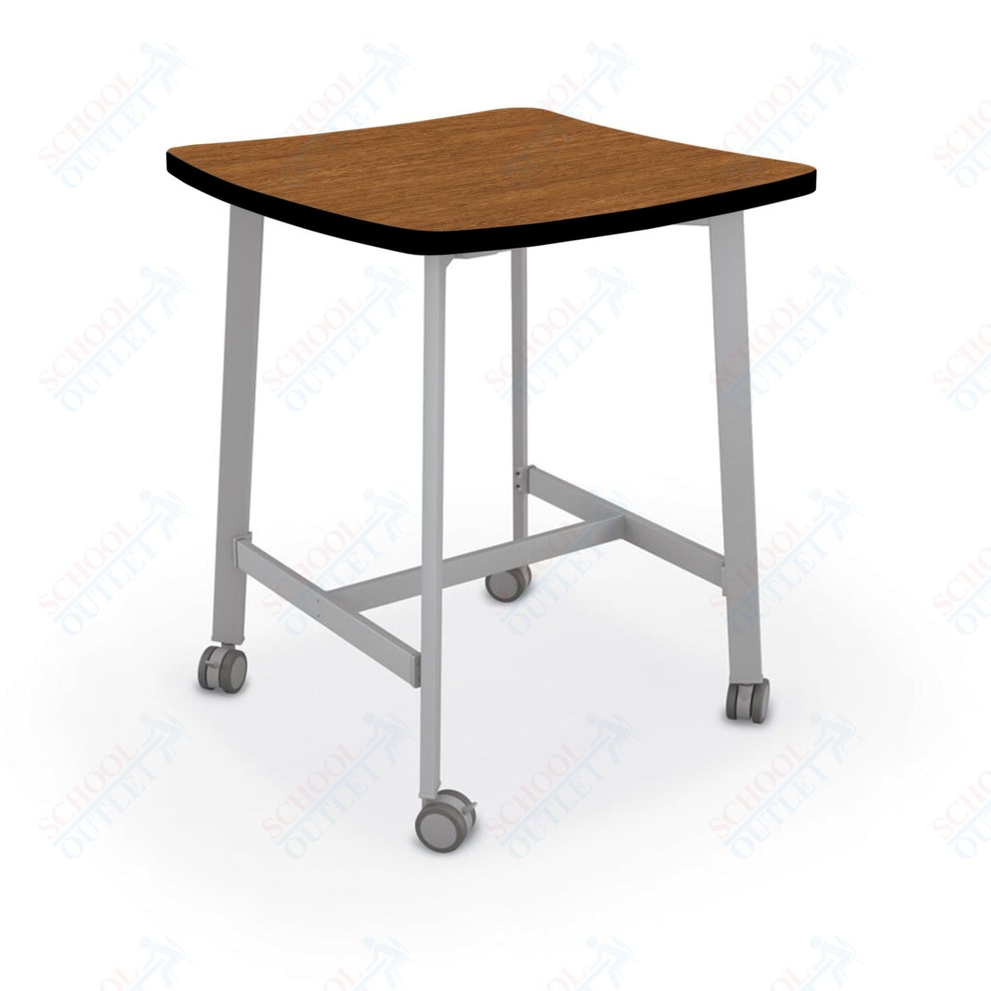 Mooreco Akt Table – Wavy Square, Laminate Top, Fixed Height Available in 29"H, 36"H, or 42"H - SchoolOutlet