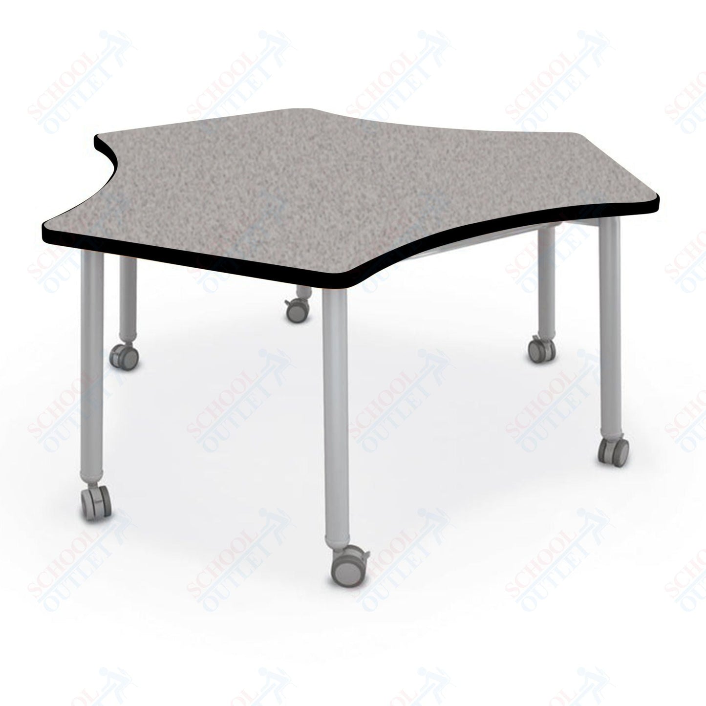 Mooreco Akt Table – Wavy Cog, Laminate Top, 29" Height - SchoolOutlet