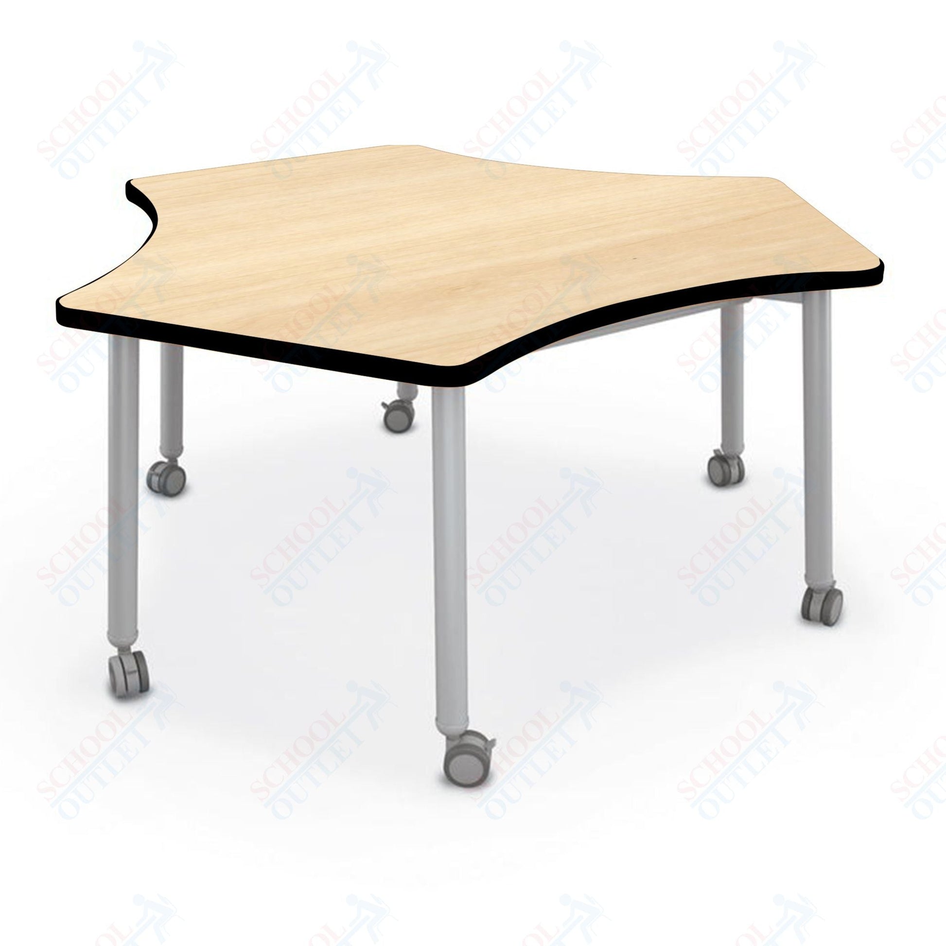 Mooreco Akt Table – Wavy Cog, Laminate Top, 29" Height - SchoolOutlet