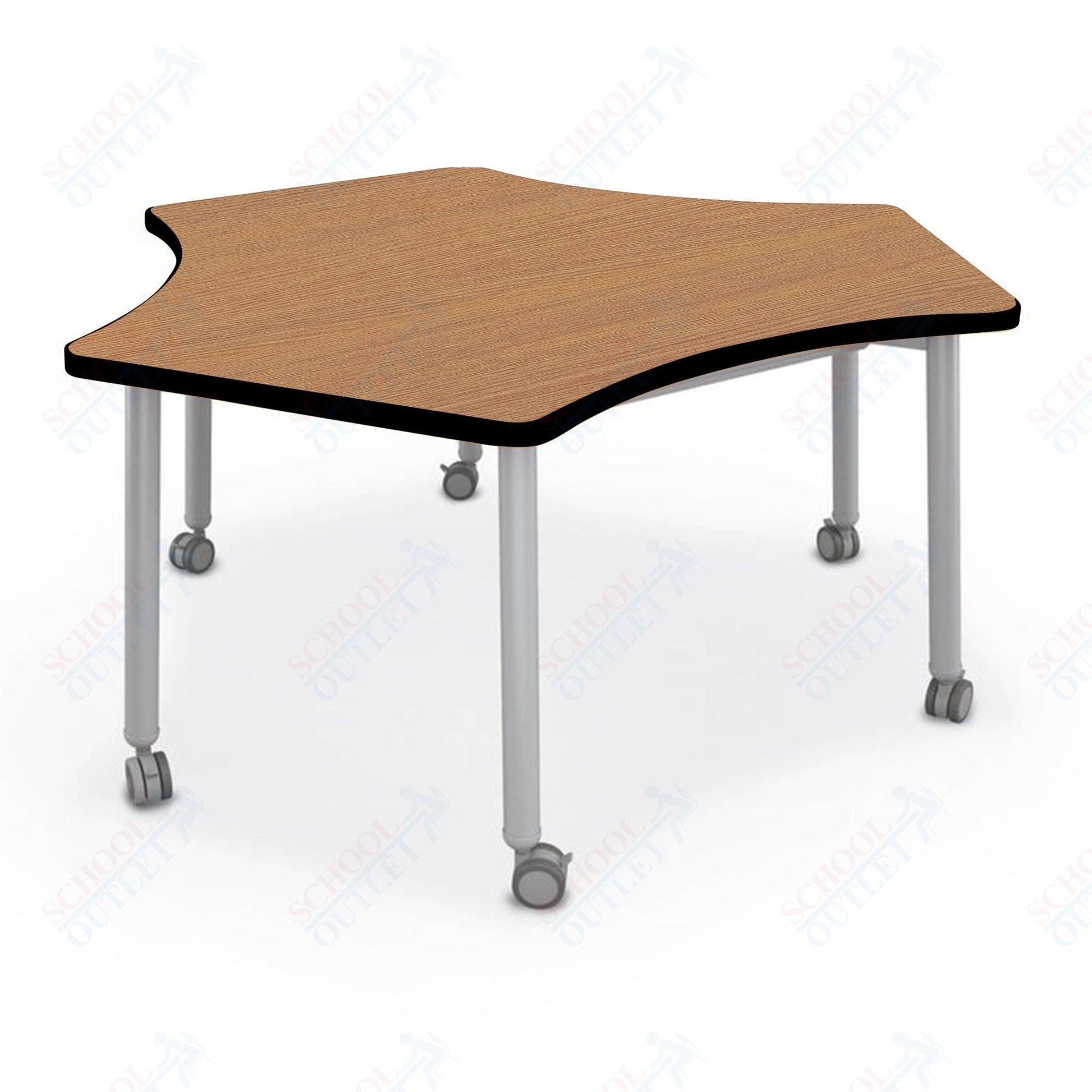 Mooreco Akt Table – Wavy Cog, Laminate Top, 29" Height - SchoolOutlet