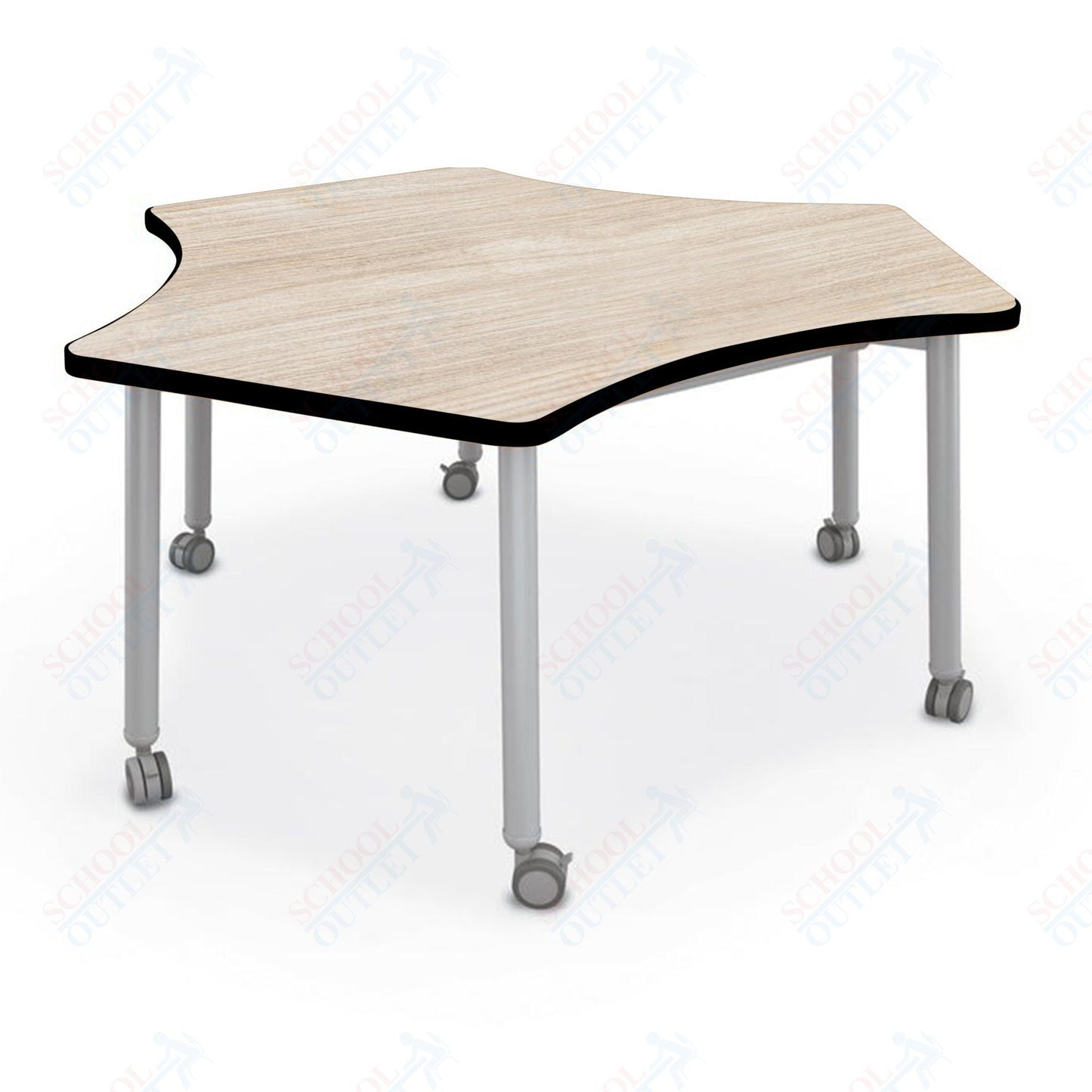 Mooreco Akt Table – Wavy Cog, Laminate Top, 29" Height - SchoolOutlet