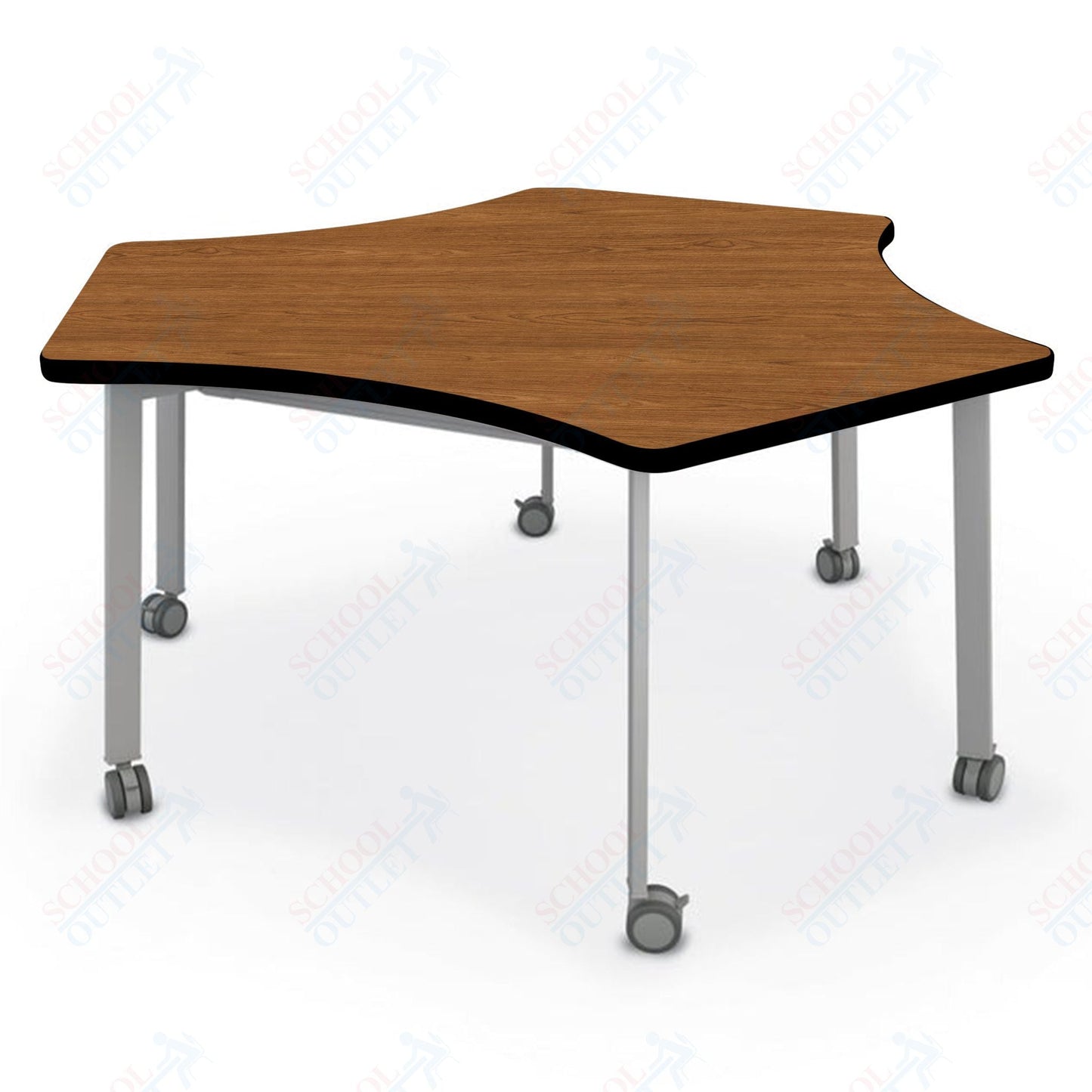 Mooreco Akt Table – Wavy Cog, Laminate Top, 29" Height - SchoolOutlet