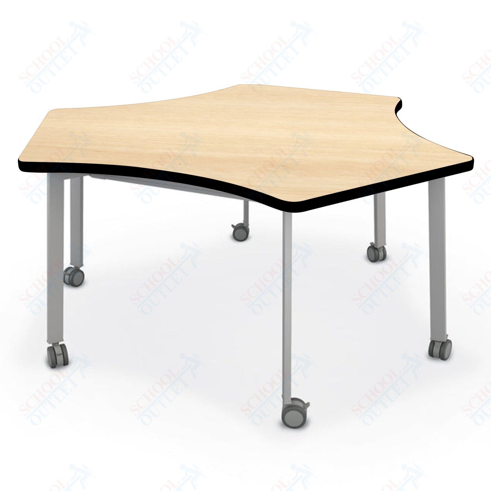 Mooreco Akt Table – Wavy Cog, Laminate Top, 29" Height - SchoolOutlet