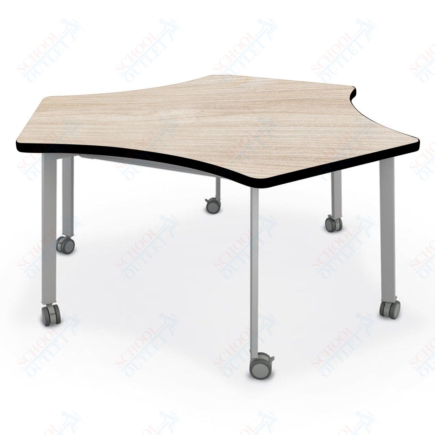 Mooreco Akt Table – Wavy Cog, Laminate Top, 29" Height - SchoolOutlet