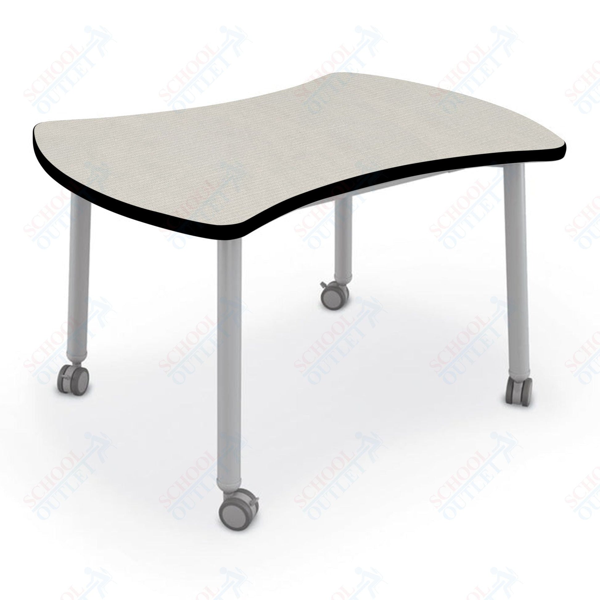 Mooreco Akt Table – Quad, Laminate Top, Fixed Height Available in 29"H, 36"H, or 42"H - SchoolOutlet