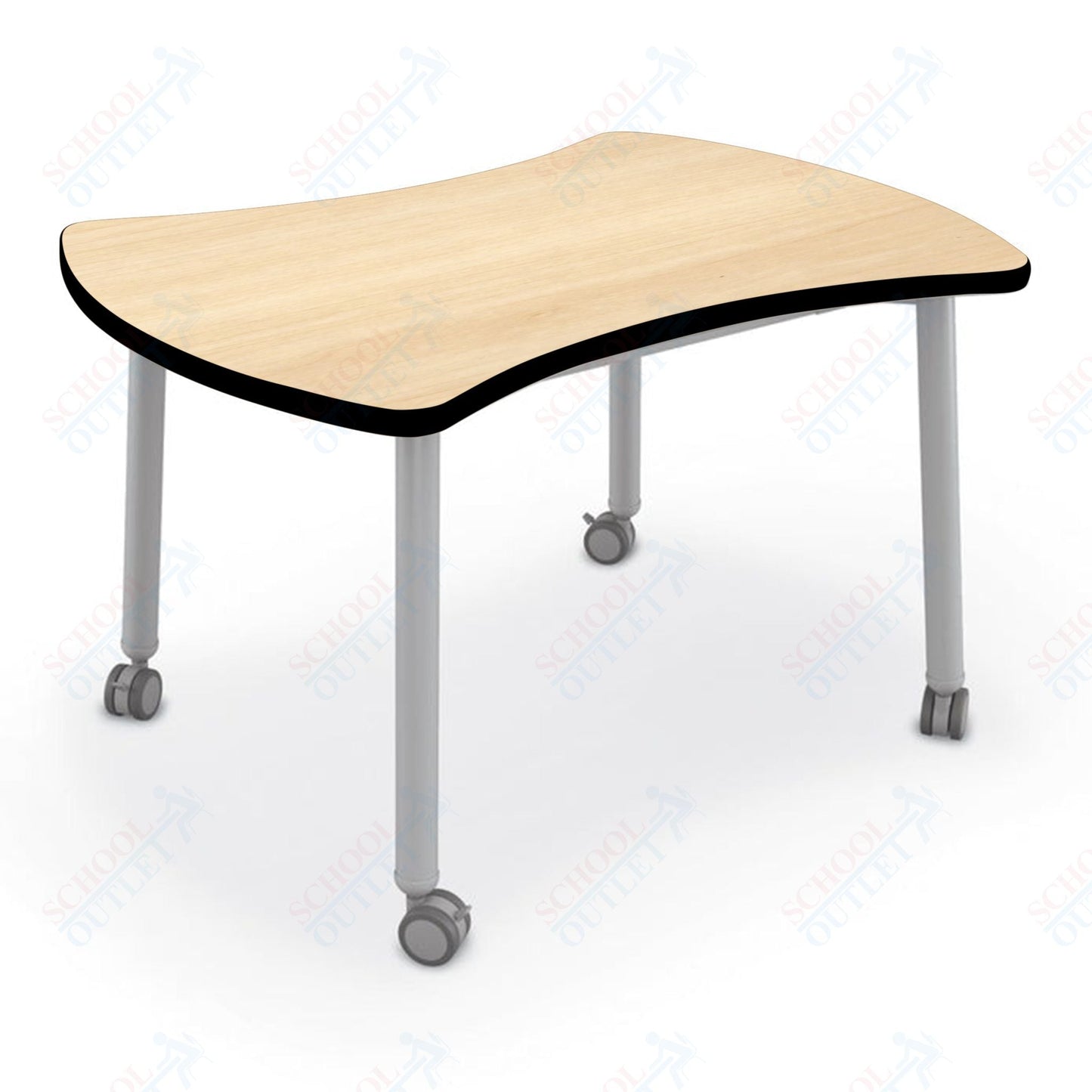 Mooreco Akt Table – Quad, Laminate Top, Fixed Height Available in 29"H, 36"H, or 42"H - SchoolOutlet