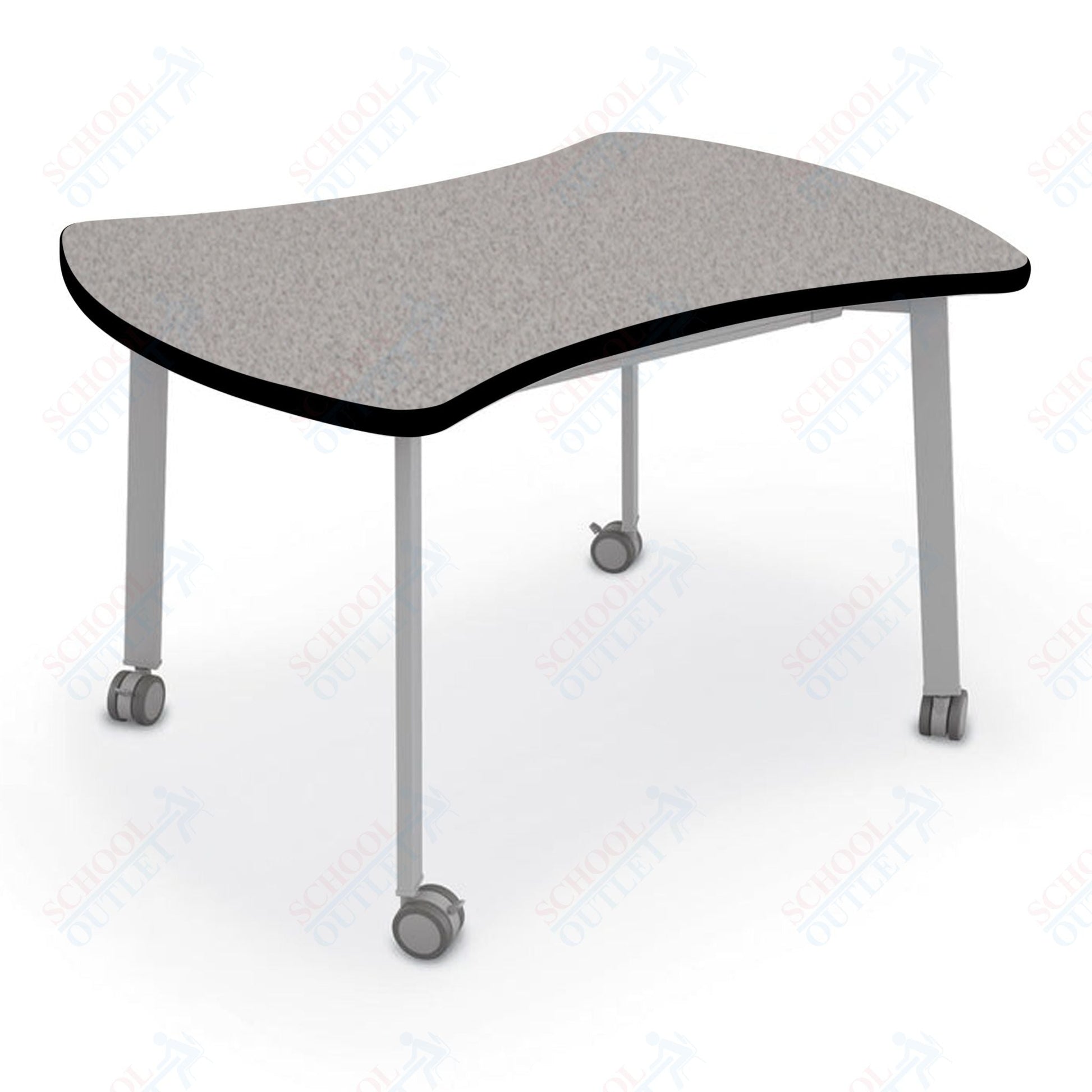 Mooreco Akt Table – Quad, Laminate Top, Fixed Height Available in 29"H, 36"H, or 42"H - SchoolOutlet