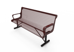 MyTcoat - Contoured Portable Outdoor Bench with Arm 4' L (MYT-BCA04-42)