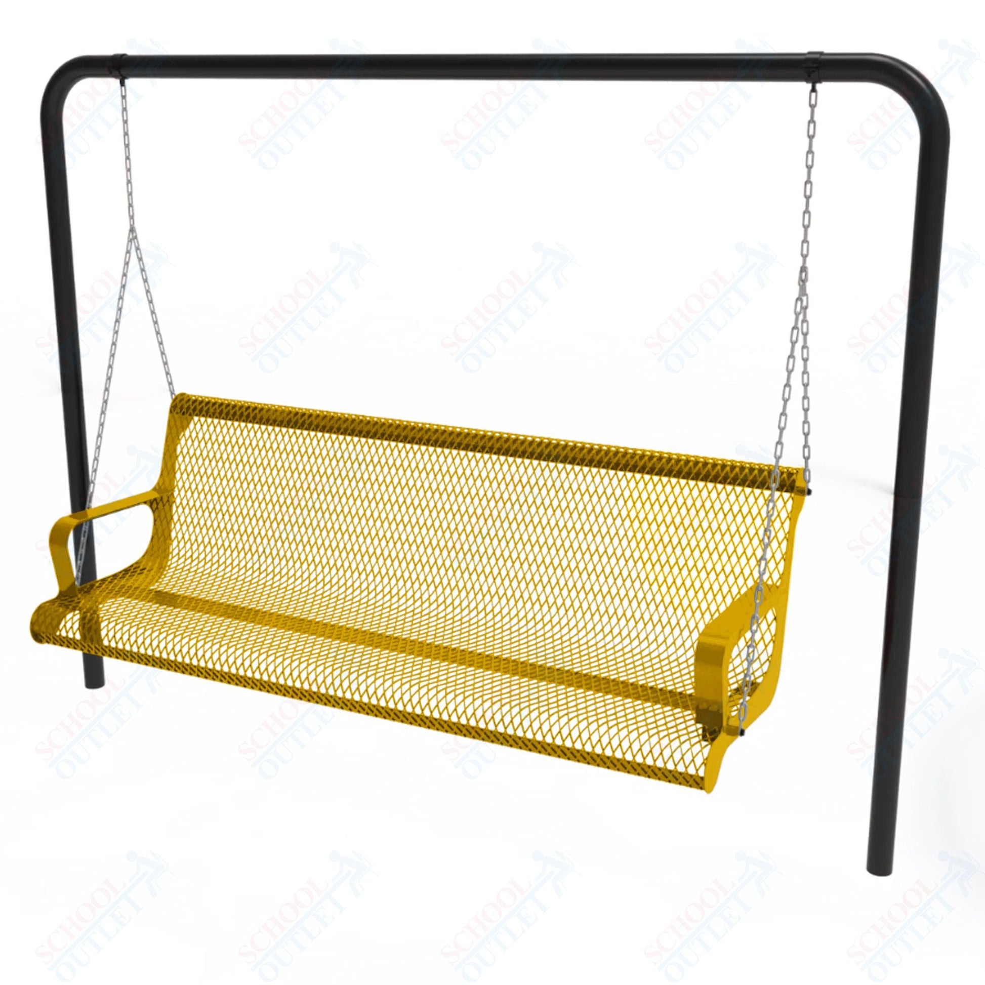 MyTcoat - Contoured Swing Outdoor Bench with Arm - Inground Mount 4' L (MYT - BCA04 - 68) - SchoolOutlet