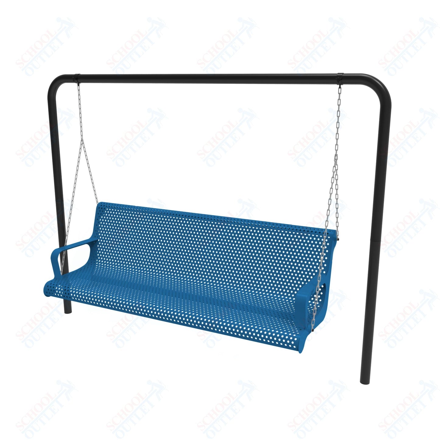 MyTcoat - Contoured Swing Outdoor Bench with Arm - Inground Mount 4' L (MYT - BCA04 - 68) - SchoolOutlet