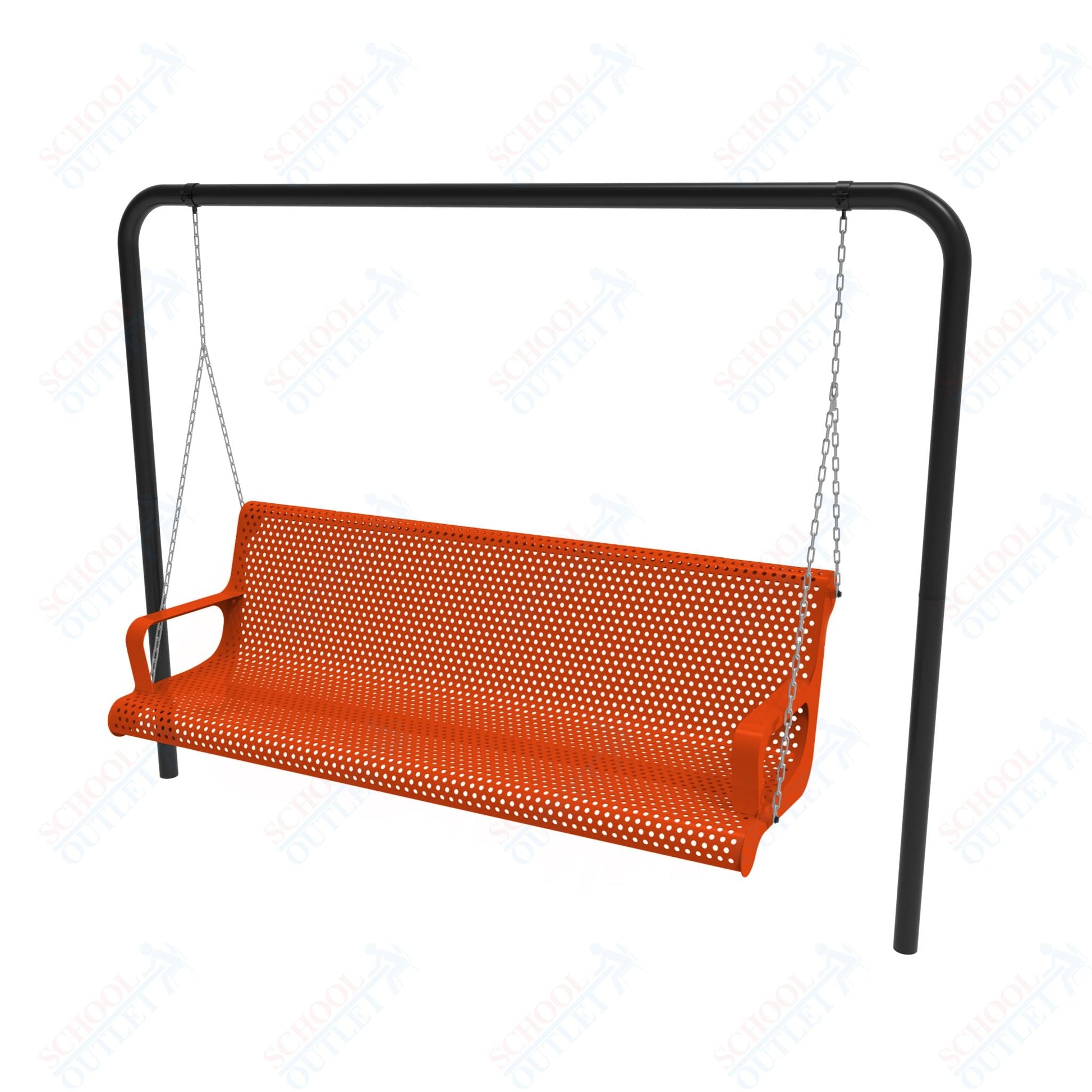 MyTcoat - Contoured Swing Outdoor Bench with Arm - Inground Mount 4' L (MYT - BCA04 - 68) - SchoolOutlet