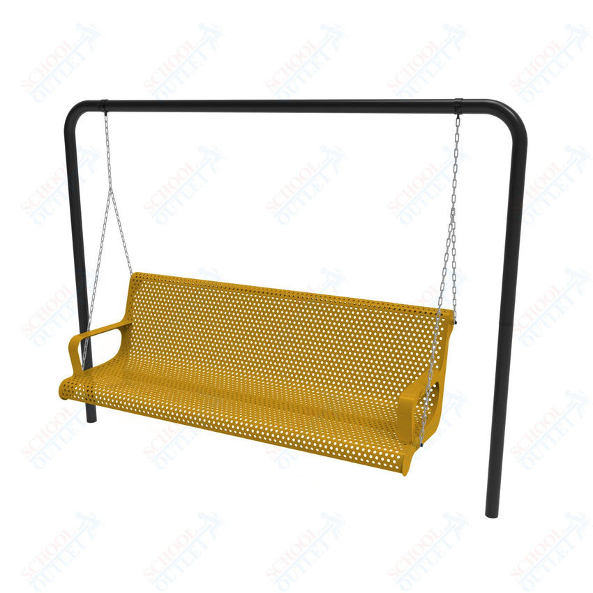 MyTcoat - Contoured Swing Outdoor Bench with Arm - Inground Mount 4' L (MYT - BCA04 - 68) - SchoolOutlet