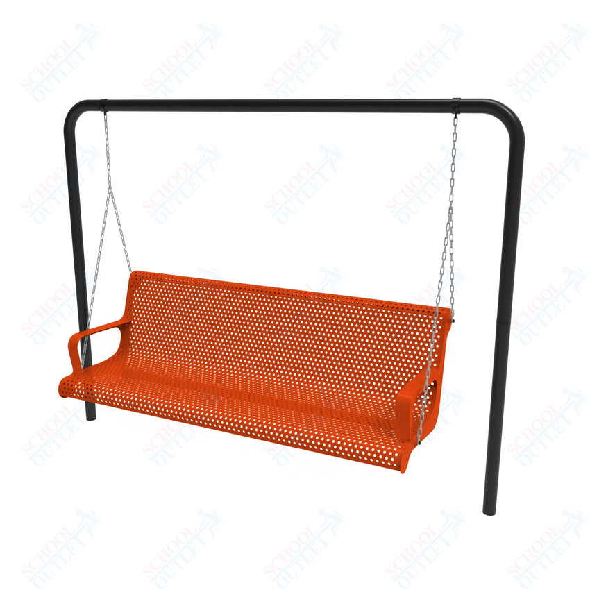 MyTcoat - Contoured Swing Outdoor Bench with Arm - Inground Mount 6' L (MYT - BCA06 - 68) - SchoolOutlet