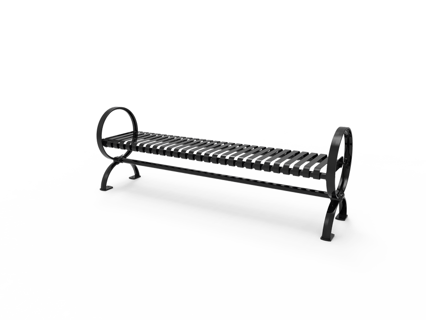 MyTcoat - Skyline Outdoor Bench with Arched Back - Portable or Surface Mount 4' L (MYT-BSL04-O-57) - SchoolOutlet