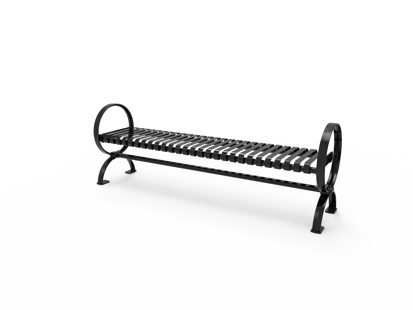 MyTcoat - Skyline Outdoor Bench with Arched Back - Portable or Surface Mount 6' L (MYT-BSL06-O-57) - SchoolOutlet