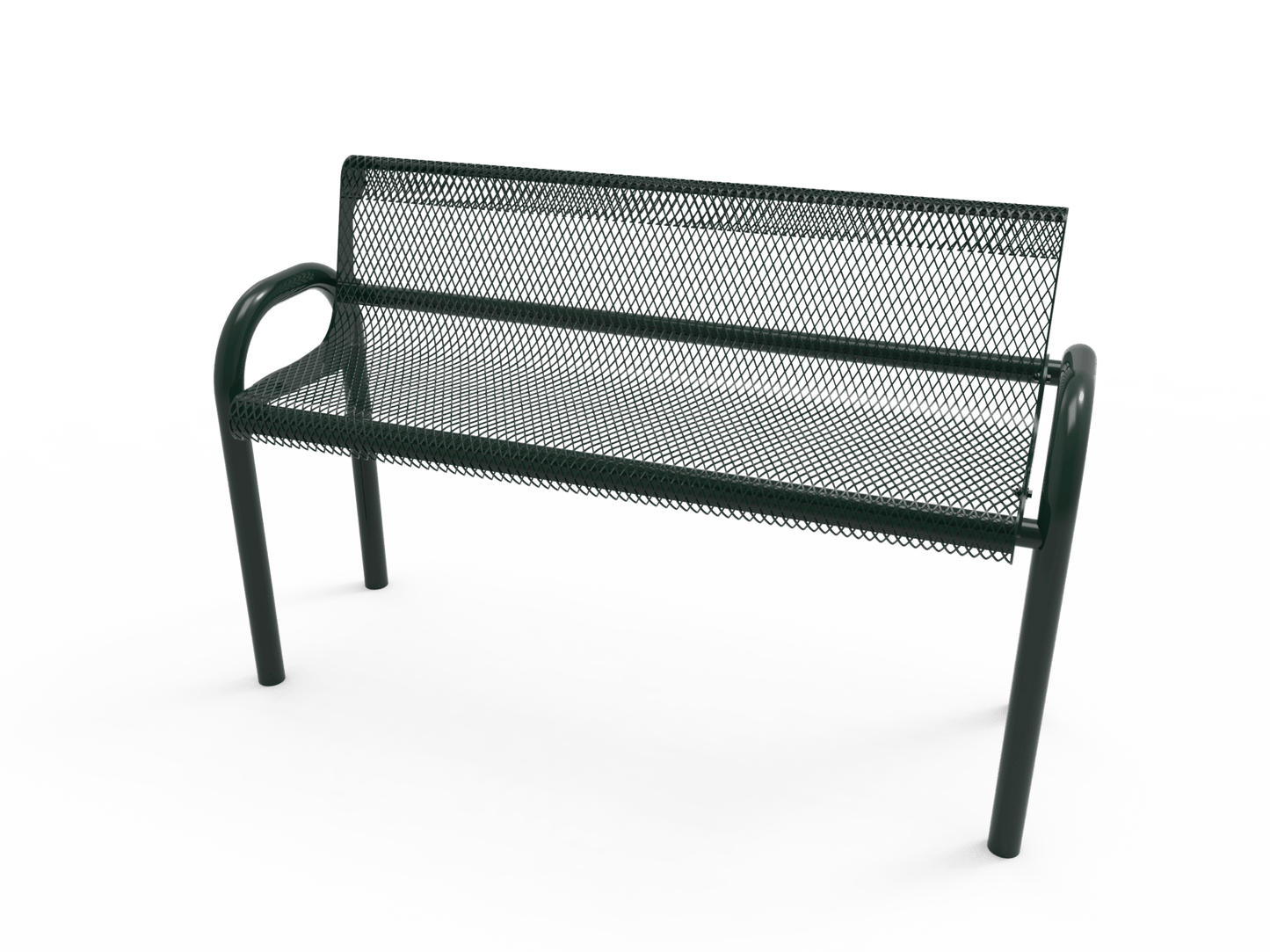 MyTcoat - MOD Outdoor Bench with Back - Inground Mount 4' L (MYT-BMD04-53) - SchoolOutlet