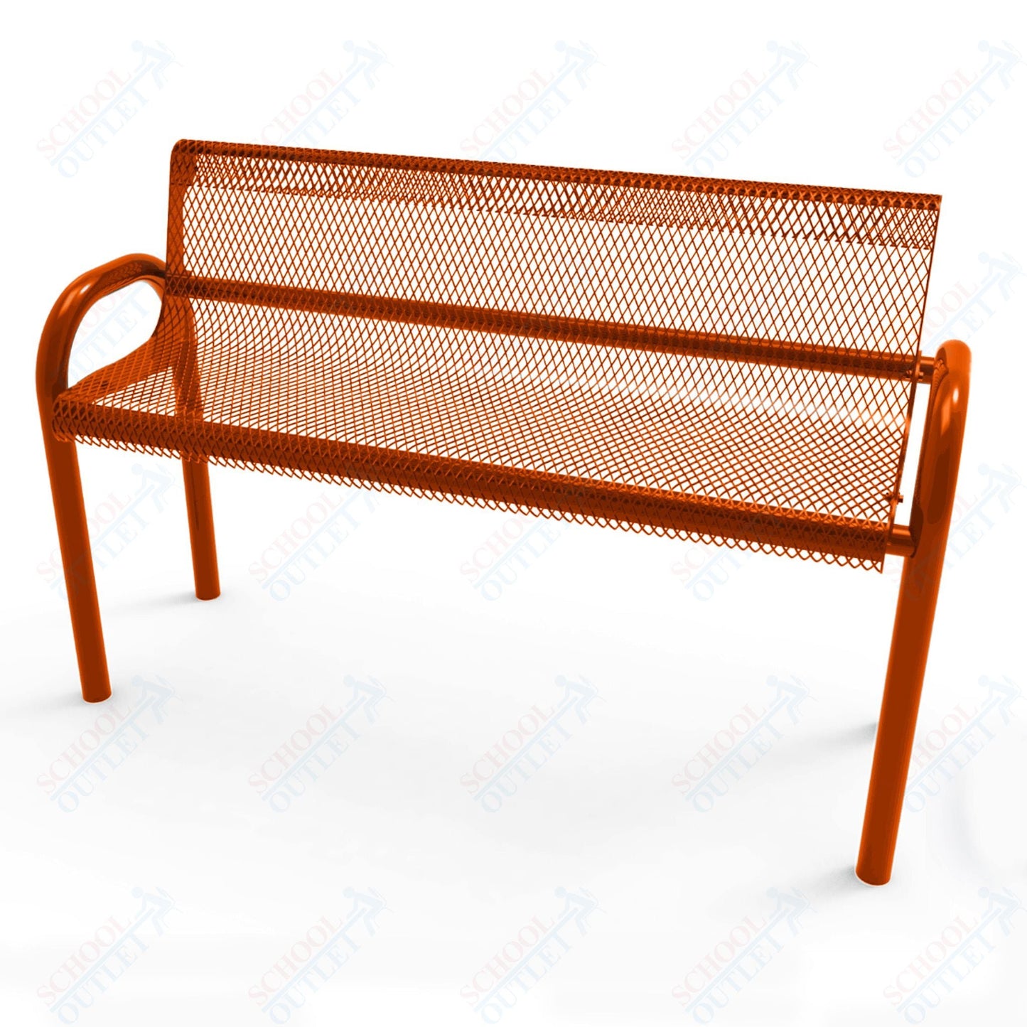 MyTcoat - MOD Outdoor Bench with Back - Inground Mount 4' L (MYT - BMD04 - 53) - SchoolOutlet