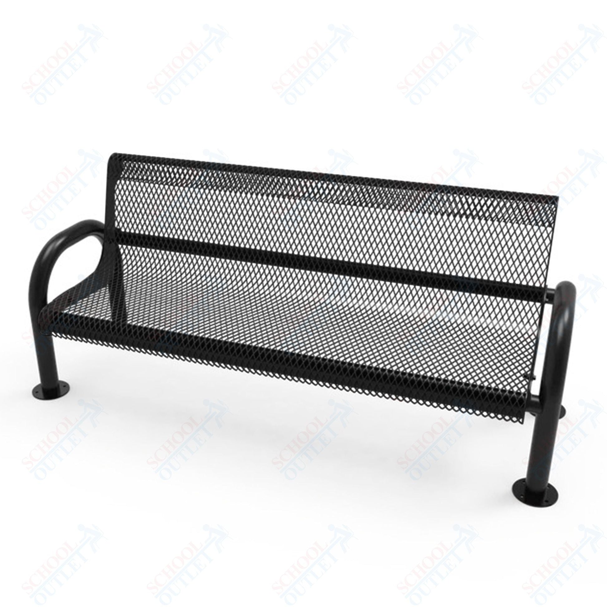 MyTcoat - MOD Outdoor Bench with Back - Surface Mount 4' L (MYT - BMD04 - 54) - SchoolOutlet