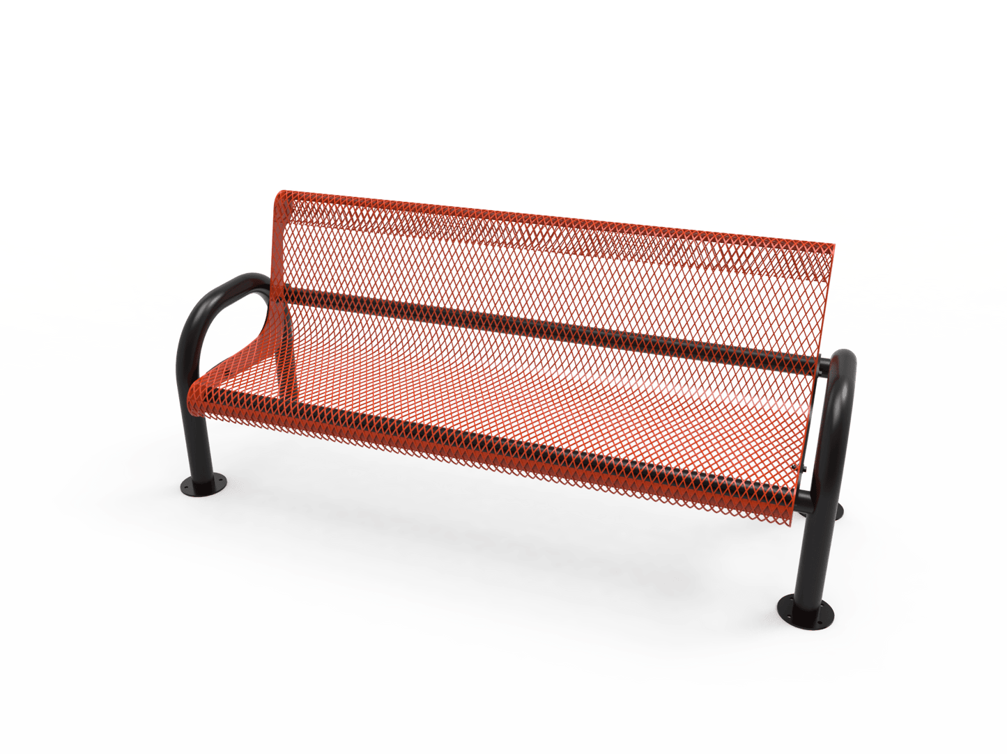MyTcoat - MOD Outdoor Bench with Back - Surface Mount 4' L (MYT-BMD04-54) - SchoolOutlet