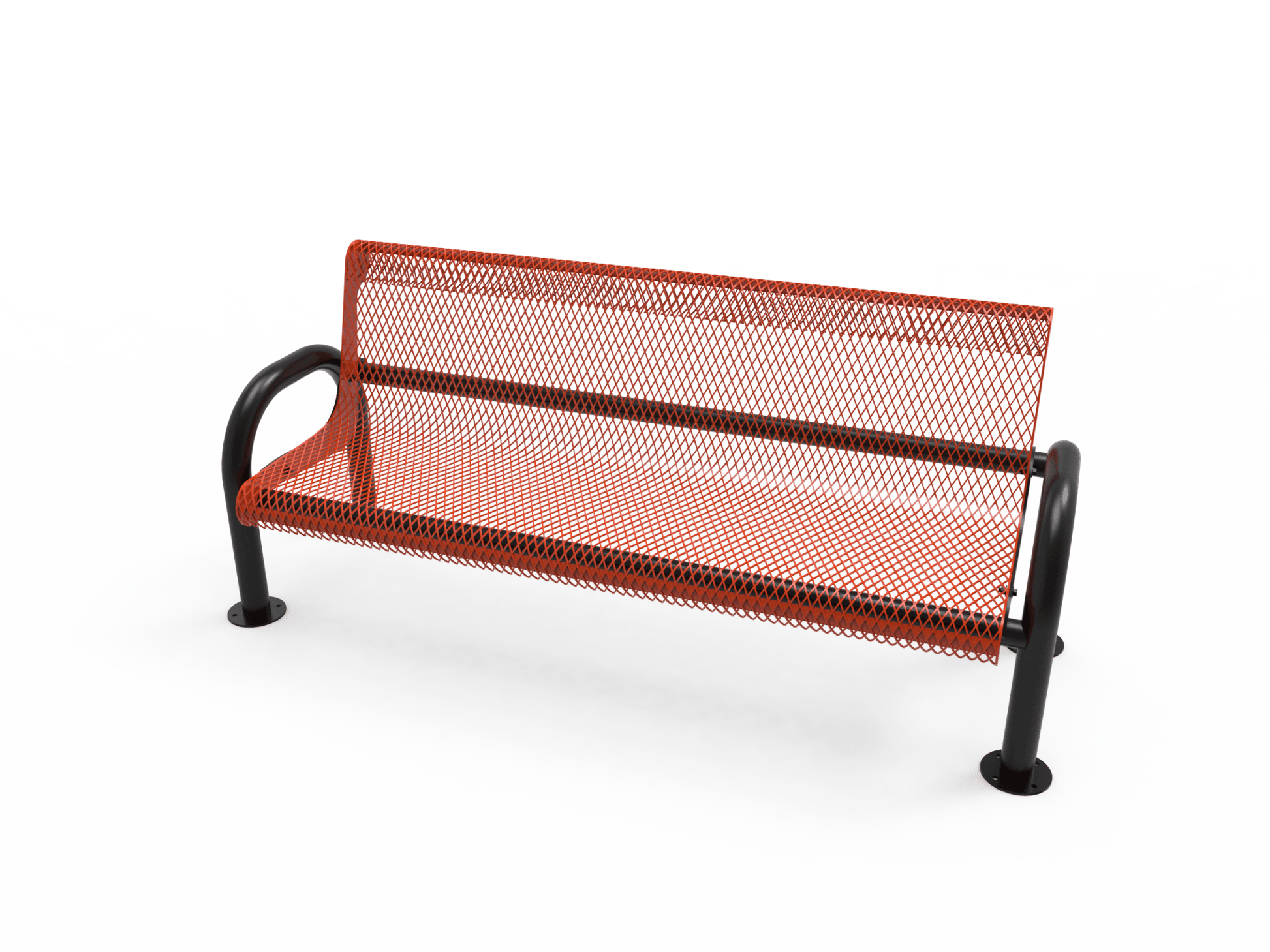 MyTcoat - MOD Outdoor Bench with Back - Surface Mount 4' L (MYT-BMD04-54) - SchoolOutlet