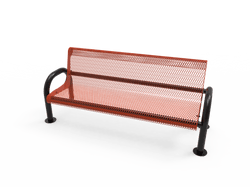 MyTcoat - MOD Outdoor Bench with Back - Surface Mount 4' L (MYT-BMD04-54)