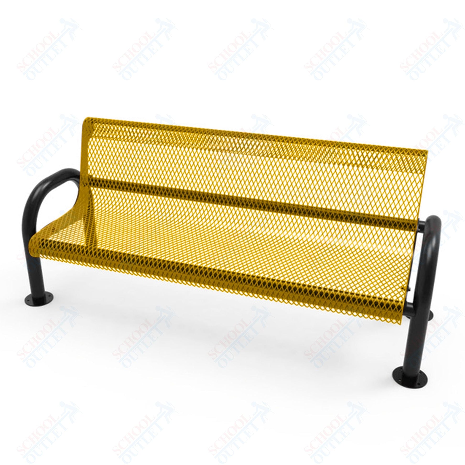 MyTcoat - MOD Outdoor Bench with Back - Surface Mount 4' L (MYT - BMD04 - 54) - SchoolOutlet