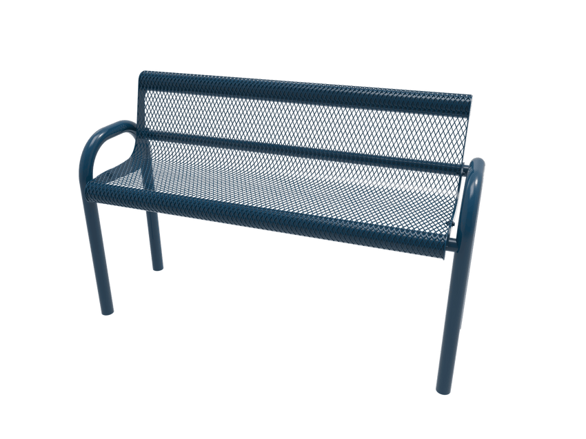 MyTcoat - MOD Outdoor Bench with Back - Inground Mount 6' L (MYT-BMD06-53) - SchoolOutlet