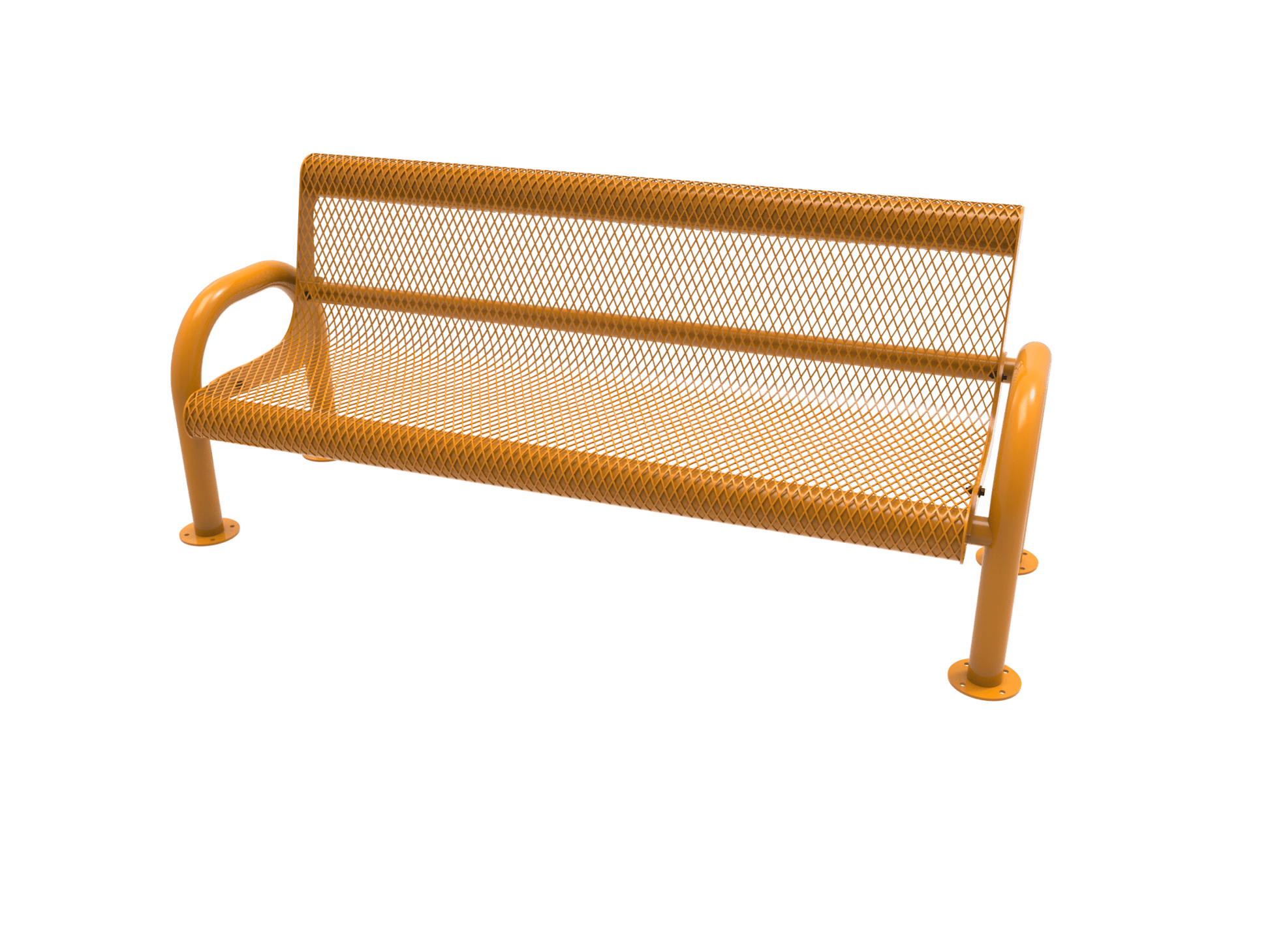 MyTcoat - MOD Outdoor Bench with Back - Surface Mount 6' L (MYT-BMD06-54) - SchoolOutlet