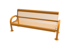 MyTcoat - MOD Outdoor Bench with Back - Surface Mount 6' L (MYT-BMD06-54)