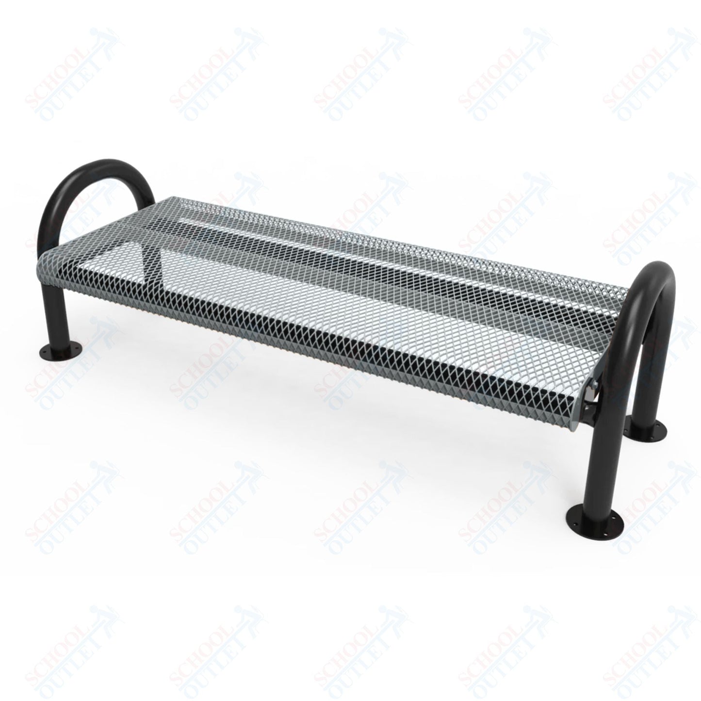 MyTcoat - Outdoor Bench without Back - Surface Mount 6' L (MYT - BMD06 - 60) - SchoolOutlet