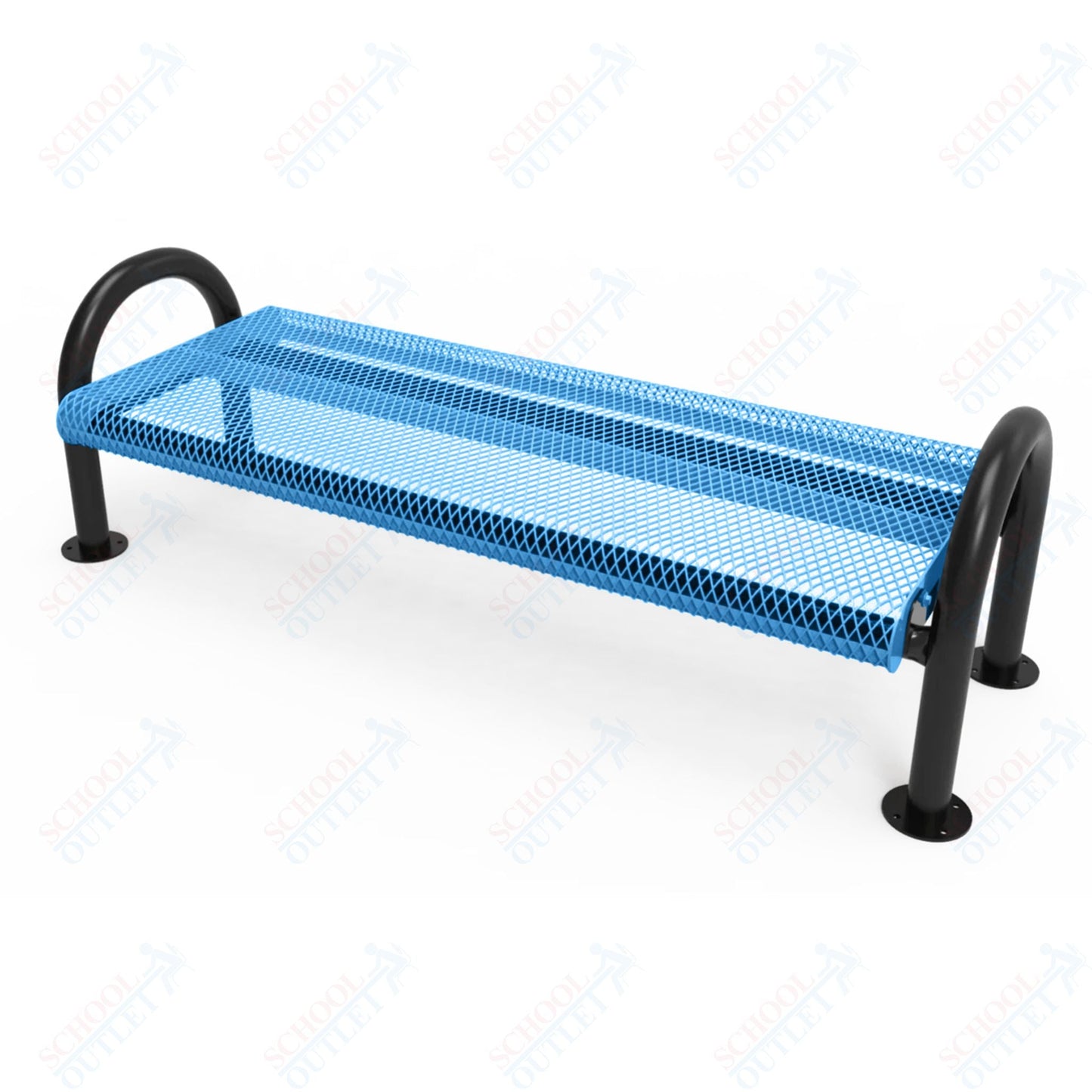 MyTcoat - Outdoor Bench without Back - Surface Mount 6' L (MYT - BMD06 - 60) - SchoolOutlet