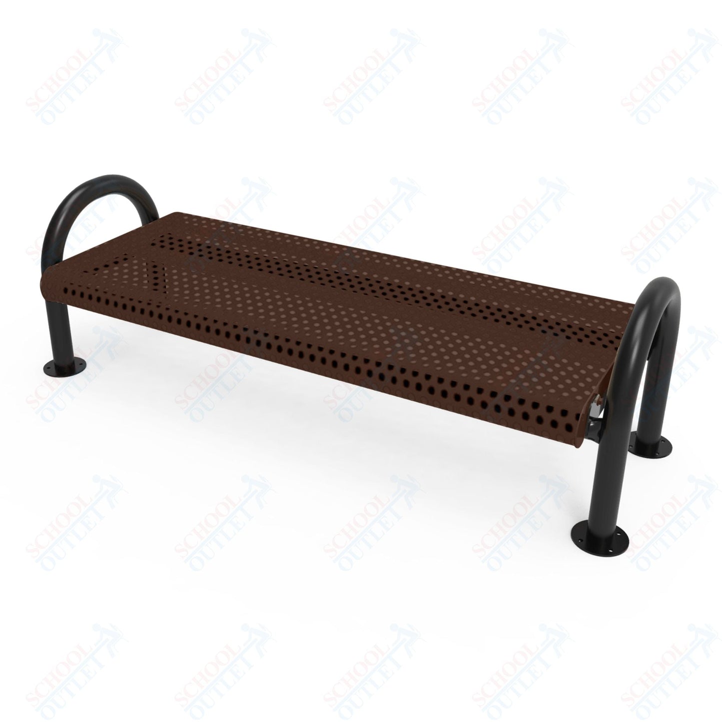 MyTcoat - Outdoor Bench without Back - Surface Mount 6' L (MYT - BMD06 - 60) - SchoolOutlet