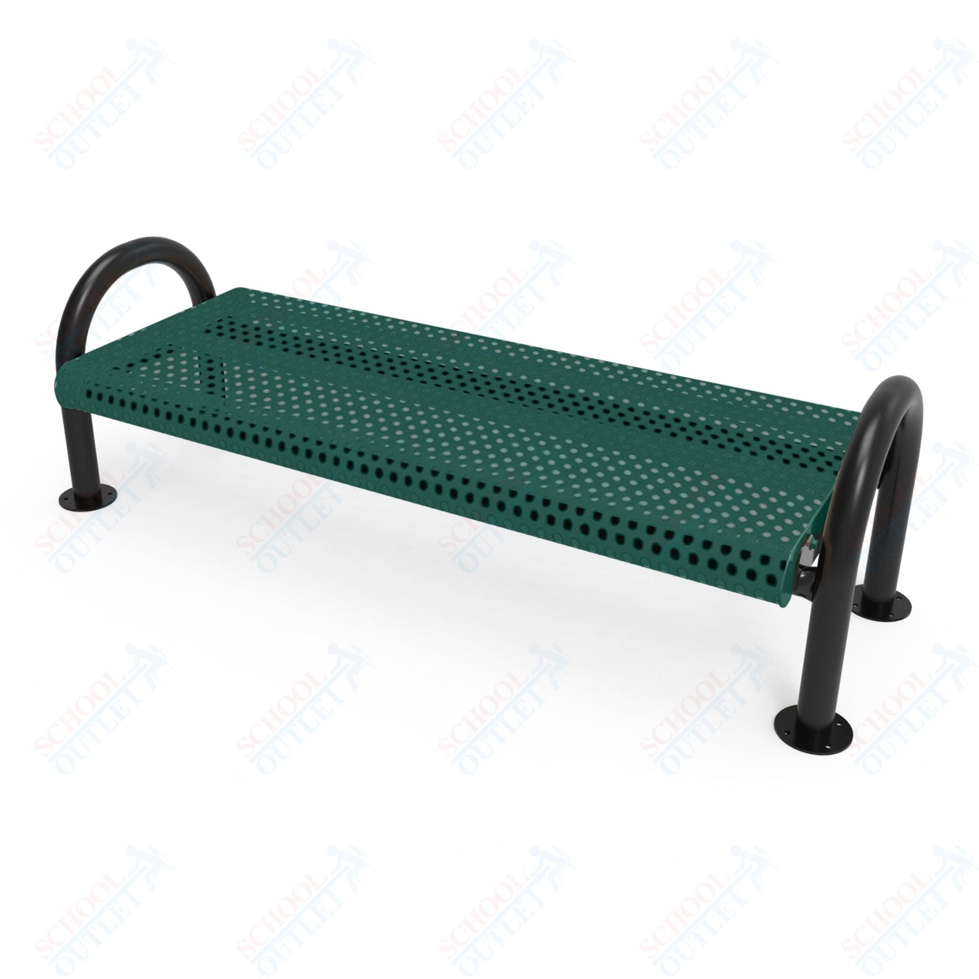 MyTcoat - Outdoor Bench without Back - Surface Mount 6' L (MYT - BMD06 - 60) - SchoolOutlet